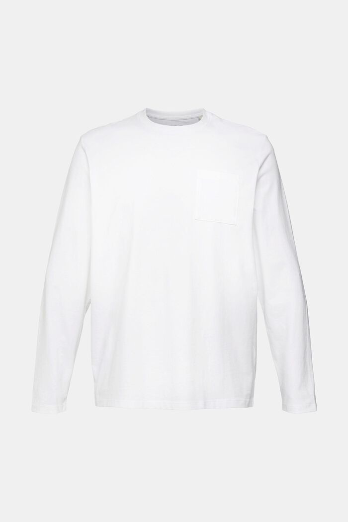 Jersey long sleeve, 100% cotton, WHITE, detail image number 6