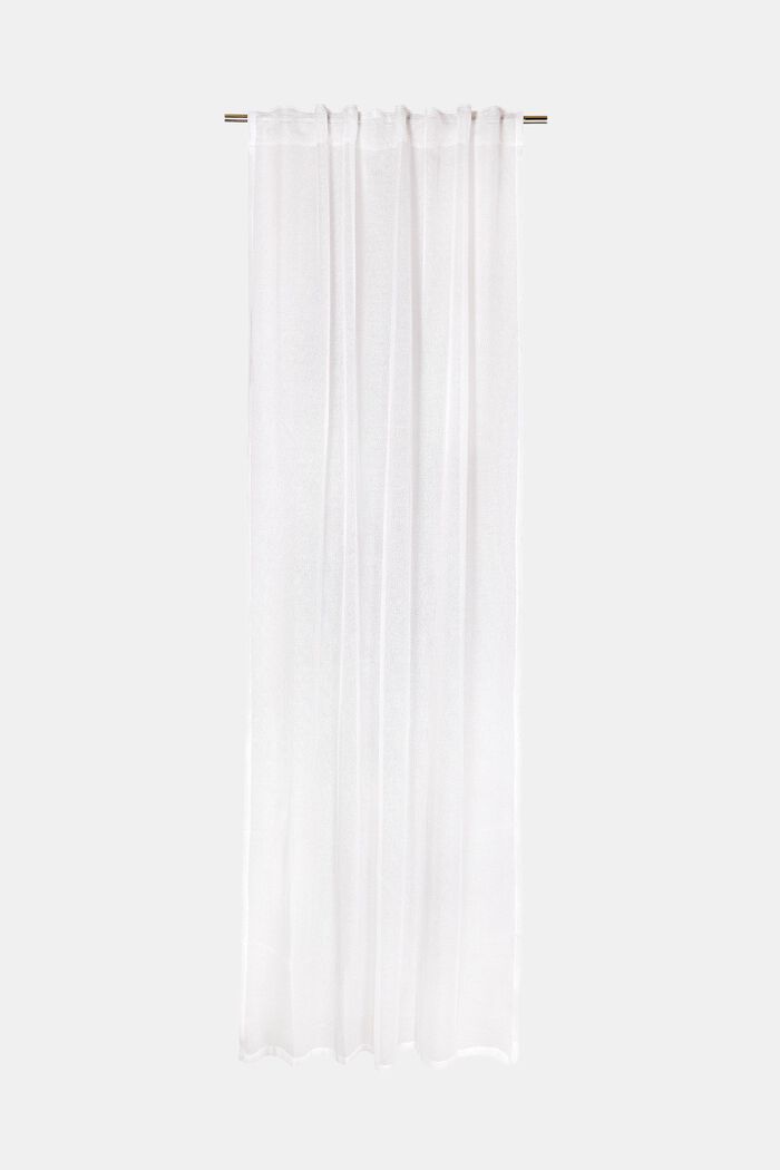 Mesh Hidden Tab Curtains, WHITE, detail image number 0