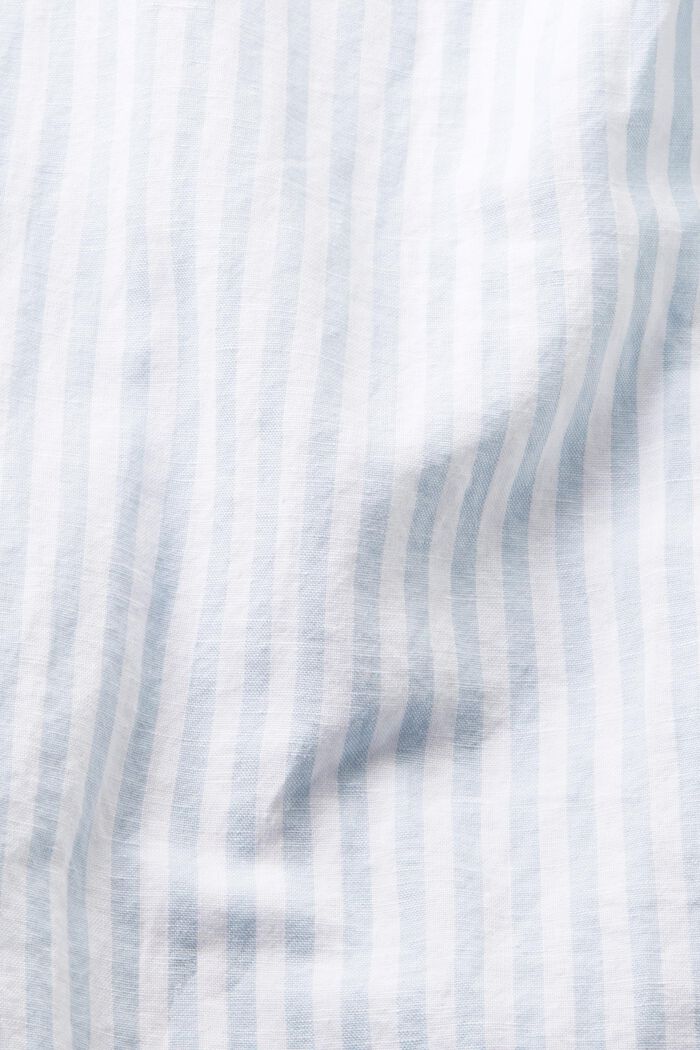 Striped Cotton Poplin Shirt, LIGHT BLUE, detail image number 4