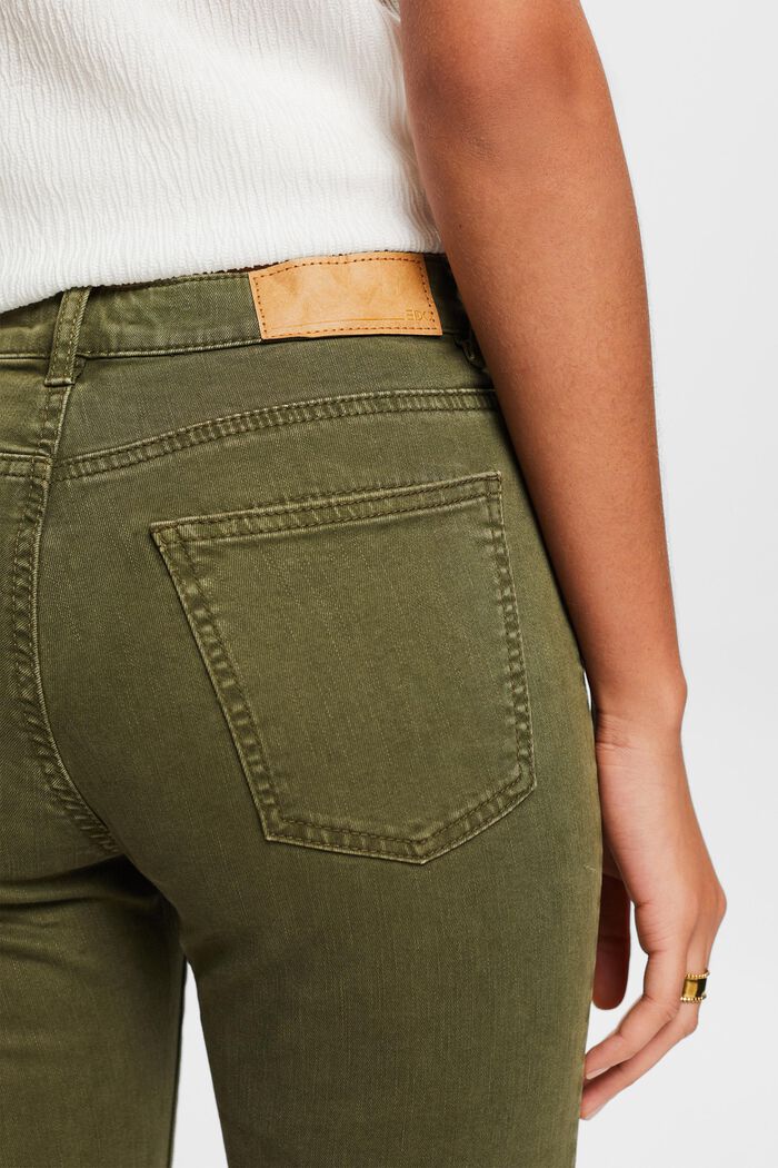 Stretch trousers with organic cotton, KHAKI GREEN, detail image number 3