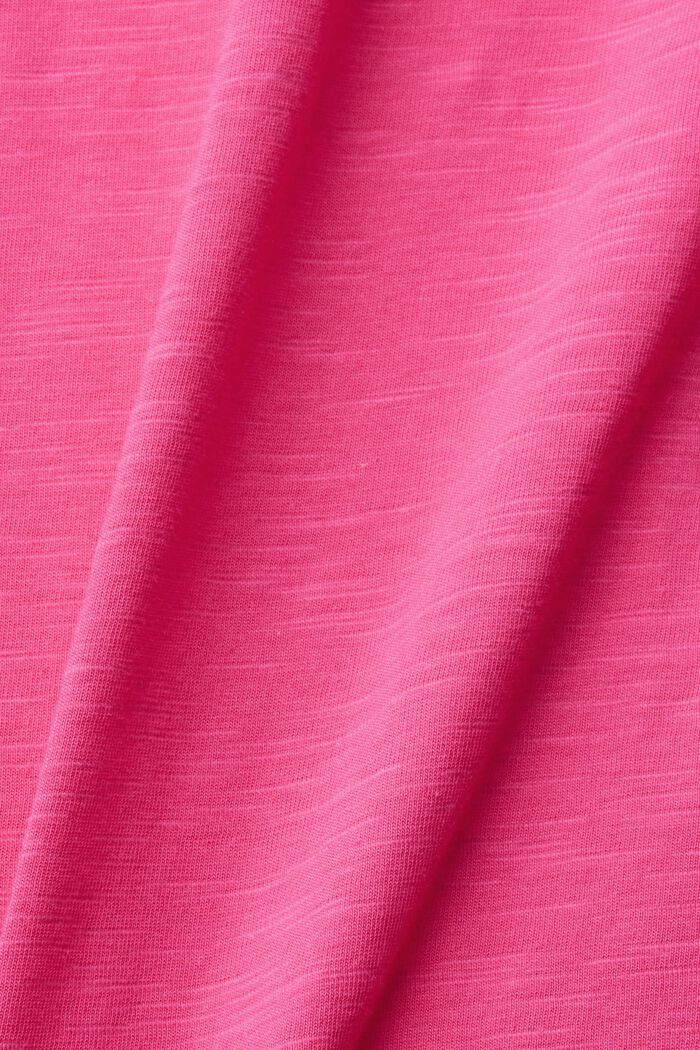 T-shirt with a bateau neckline, PINK FUCHSIA, detail image number 4