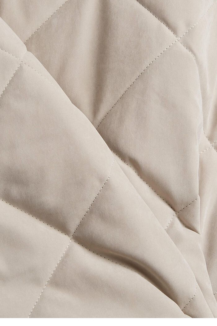 Made of recycled material: Quilted body warmer with zip, LIGHT TAUPE, detail image number 4