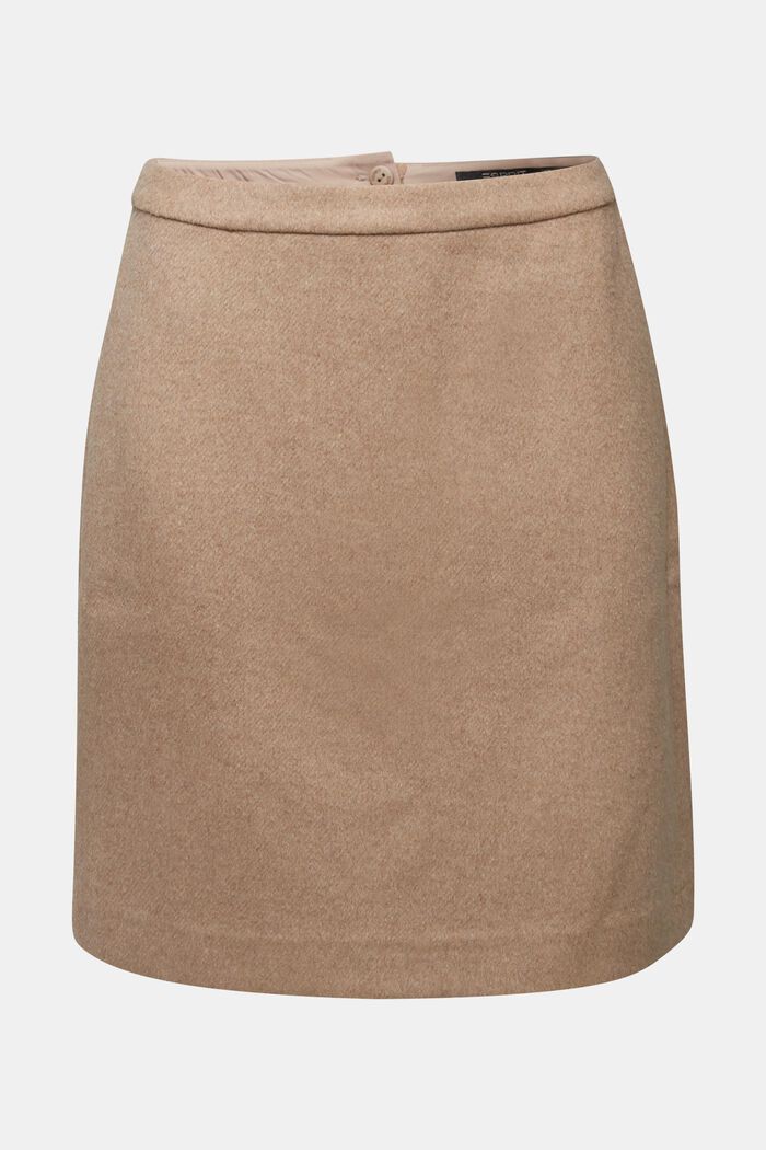 With wool: brushed stretch skirt