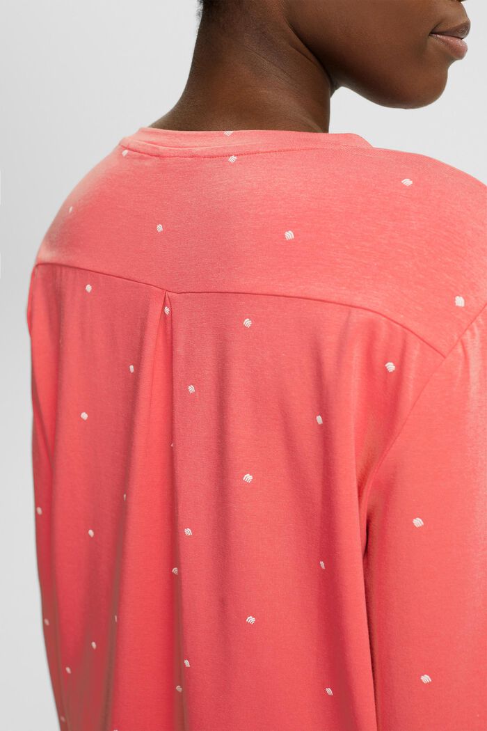 Cotton nightdress, CORAL, detail image number 2