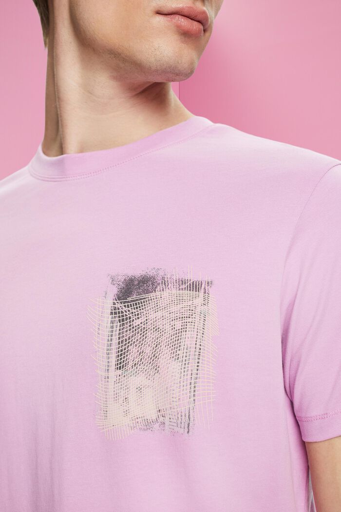 Sustainable cotton T-shirt with print, LILAC, detail image number 2