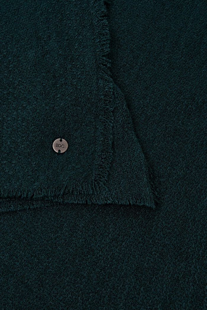 Softly textured scarf, DARK TEAL GREEN, detail image number 1