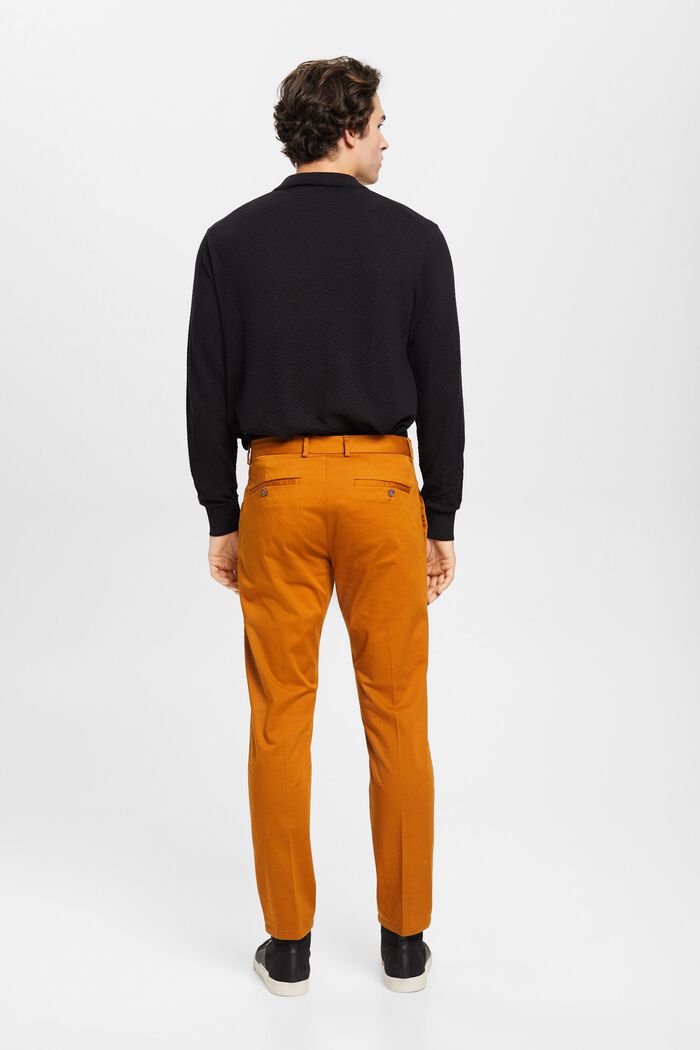 Stretch cotton chinos, CARAMEL, detail image number 3