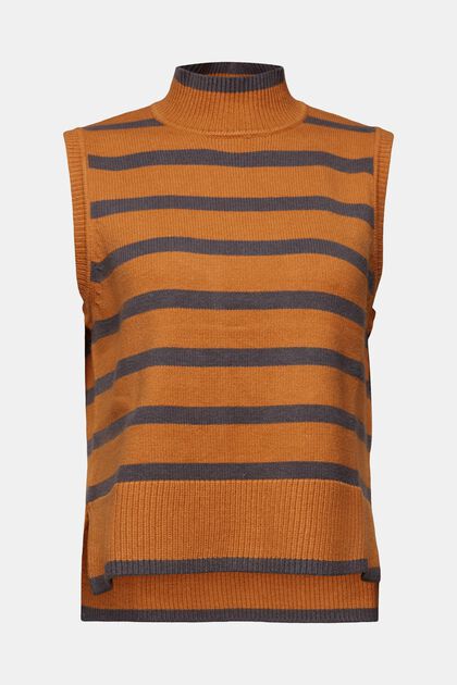 Striped Mockneck Sweater Vest