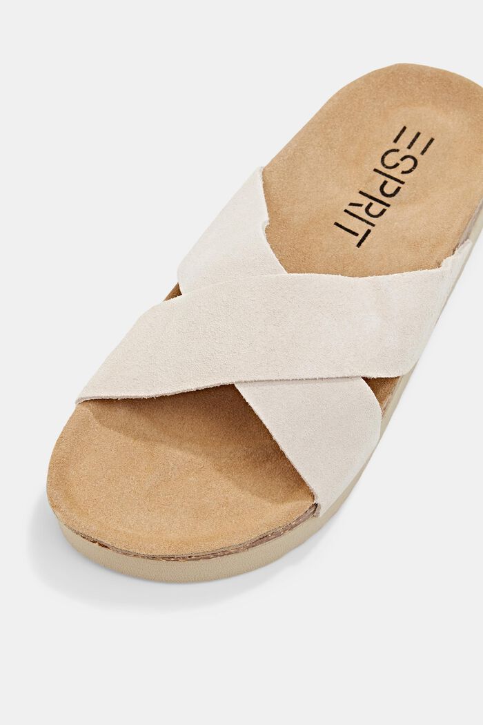 Sliders with crossed-over straps, DUSTY NUDE, detail image number 3