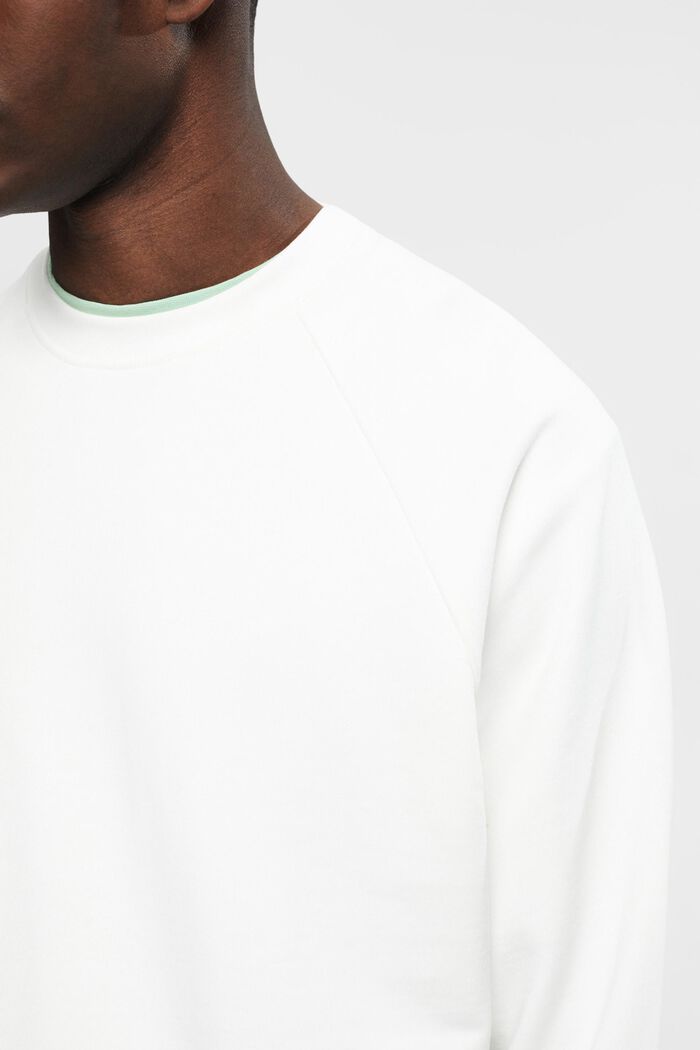 Relaxed fit cotton sweatshirt, OFF WHITE, detail image number 2