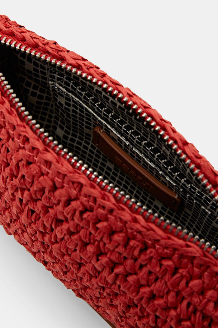 Crochet Shoulder Bag, ORANGE RED, detail image number 3
