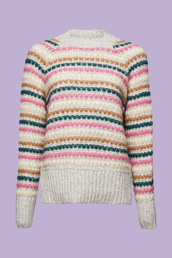 Cotton-Wool Blend Sweater, LIGHT GREY, detail image number 6