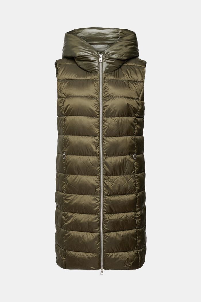 Long quilted body warmer with 3M™ Thinsulate™, DARK KHAKI, detail image number 6