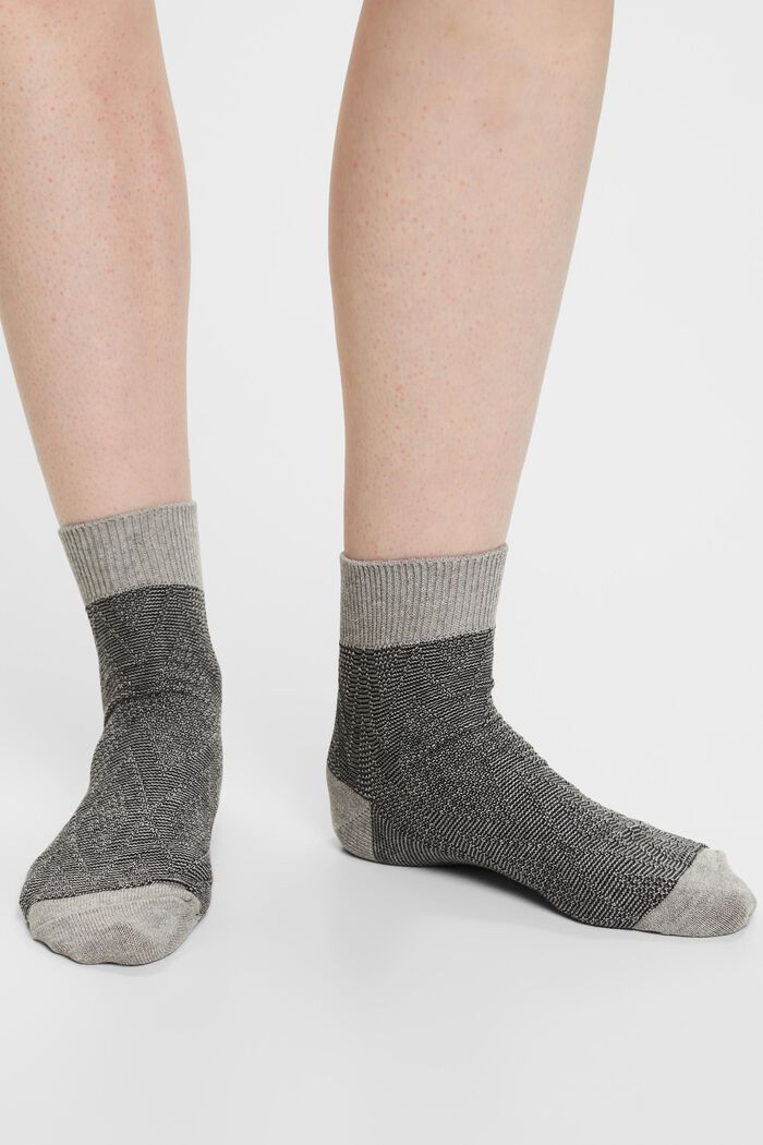 2-Pack Structured Socks, GREY, detail image number 1