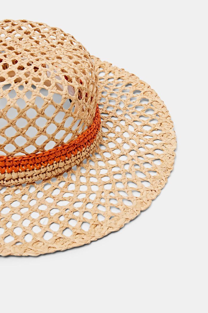 Raffia Sun Hat, CREAM BEIGE, detail image number 1