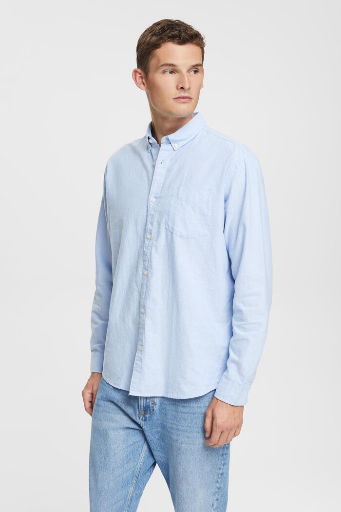Button-down shirt, LIGHT BLUE, detail image number 0
