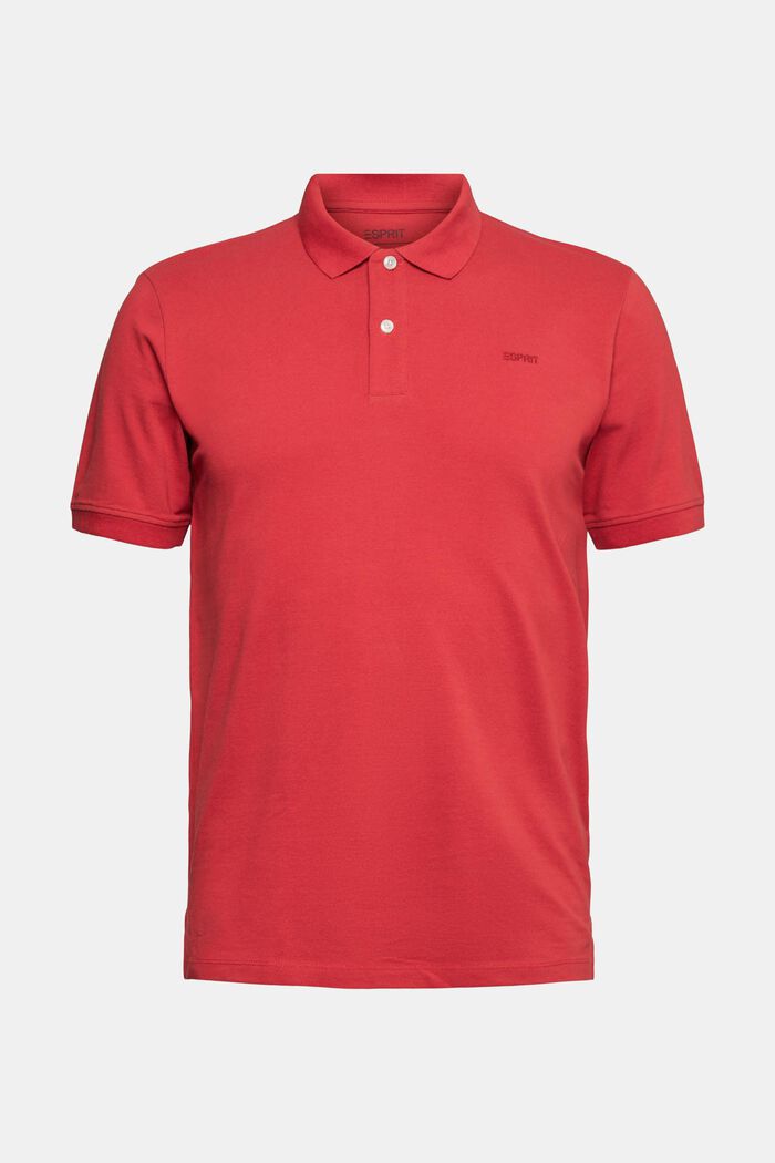 Cotton piqué polo shirt, BERRY RED, detail image number 2