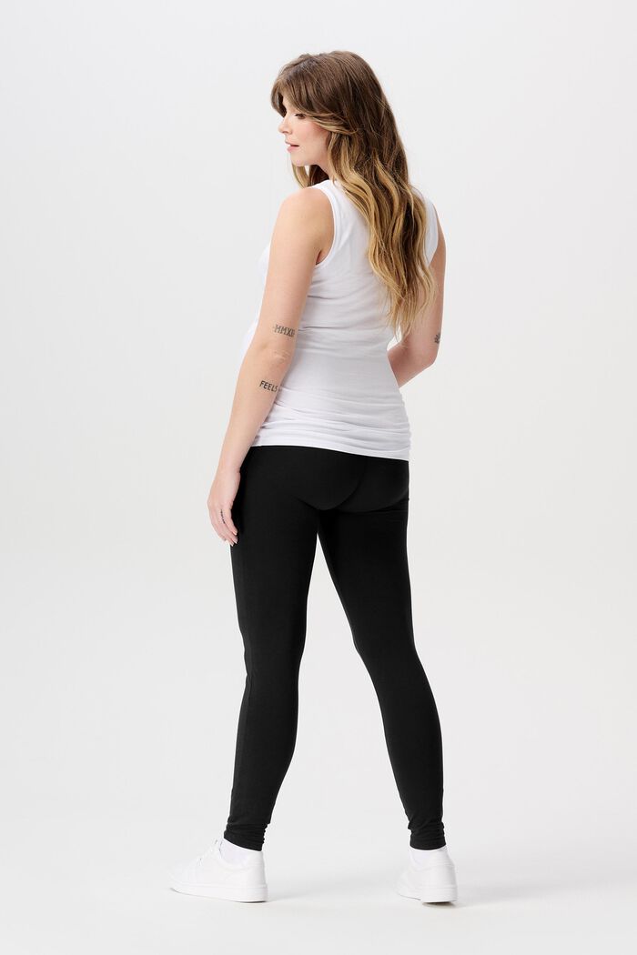 Leggings with an over-bump waistband, BLACK, detail image number 1