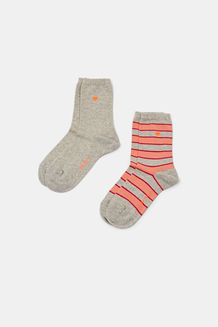 2-Pack Striped Socks, STORM GREY, detail image number 0