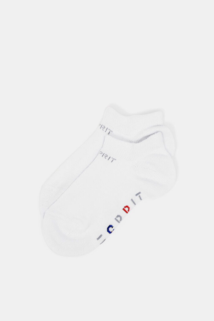 Double pack of trainer socks with a logo, OFF WHITE, detail image number 0