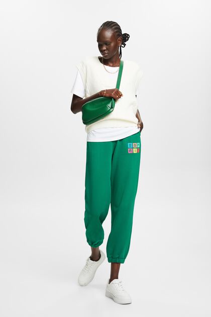 ESPRIT - Jersey trousers made of organic cotton at our online shop