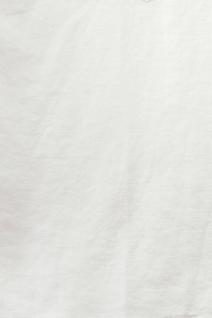 Cotton-Linen Shirt Blouse, OFF WHITE, detail image number 5