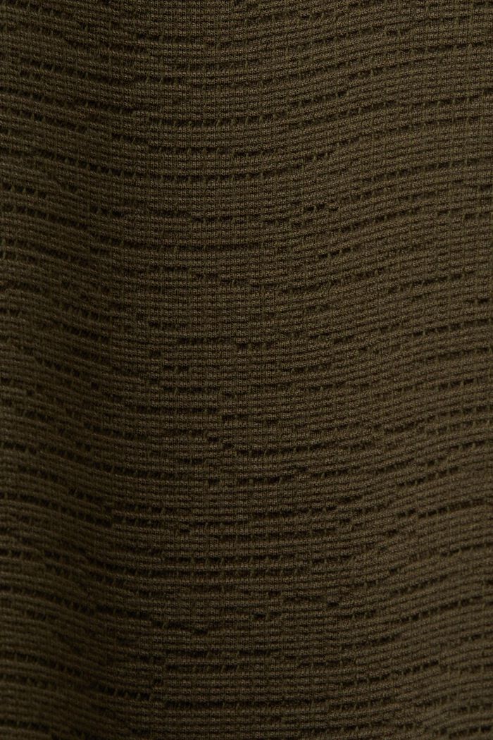 Knit Blouson T-Shirt, DARK KHAKI, detail image number 5