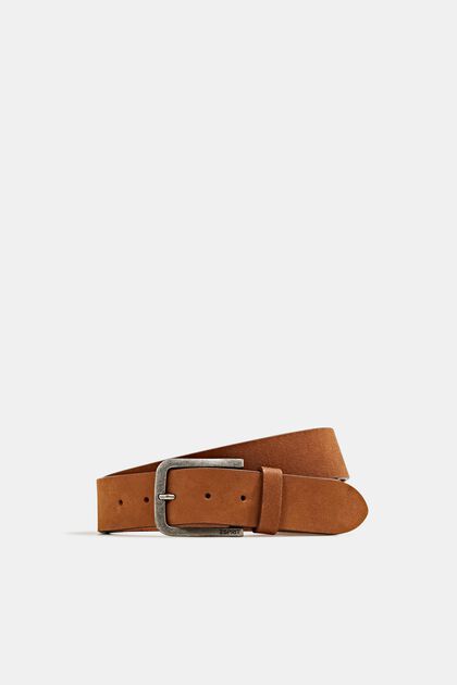 Nubuck leather belt, CAMEL, overview