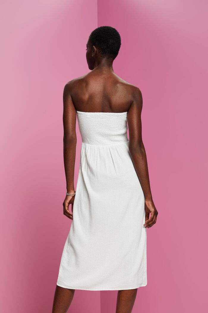 Smocked tube dress in midi length, OFF WHITE, detail image number 1
