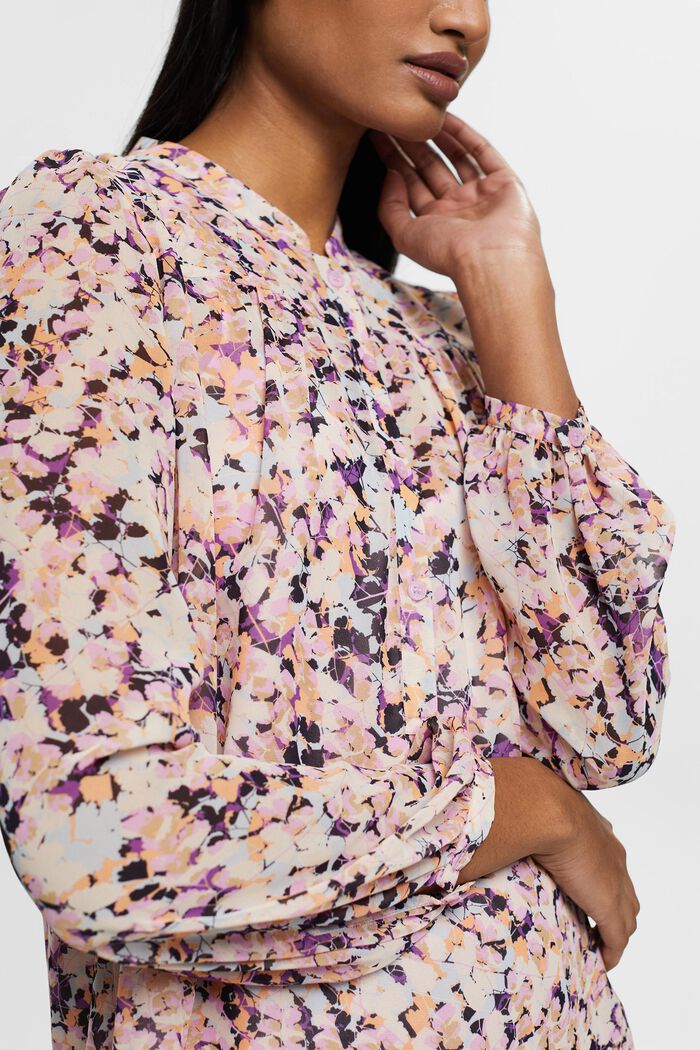 Patterned chiffon blouse, LILAC, detail image number 2