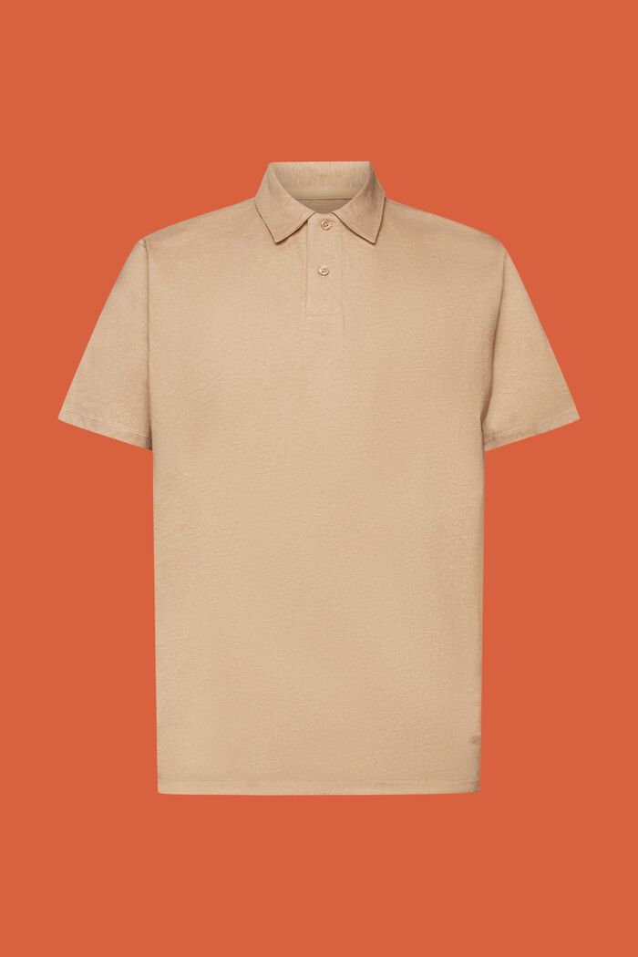 Cotton Jersey Polo Shirt, SAND, detail image number 5