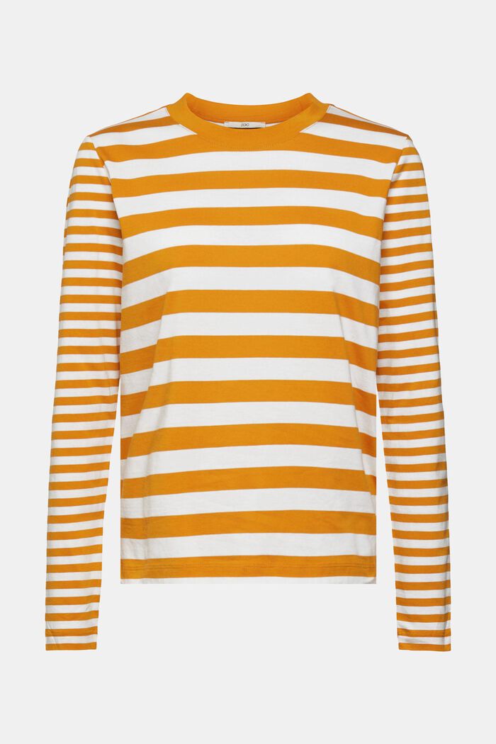 Striped long-sleeved top, HONEY YELLOW, detail image number 2