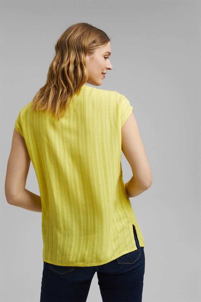 Blouse top made of LENZING™ ECOVERO™, BRIGHT YELLOW, detail image number 3
