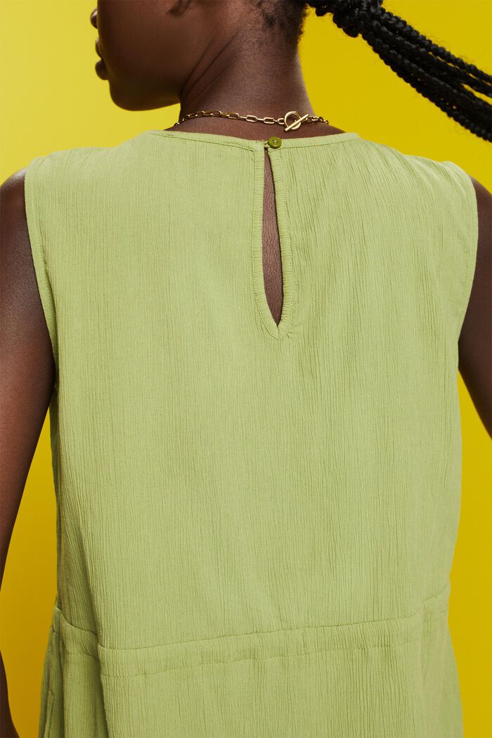 Crinkled maxi dress, PISTACHIO GREEN, detail image number 4