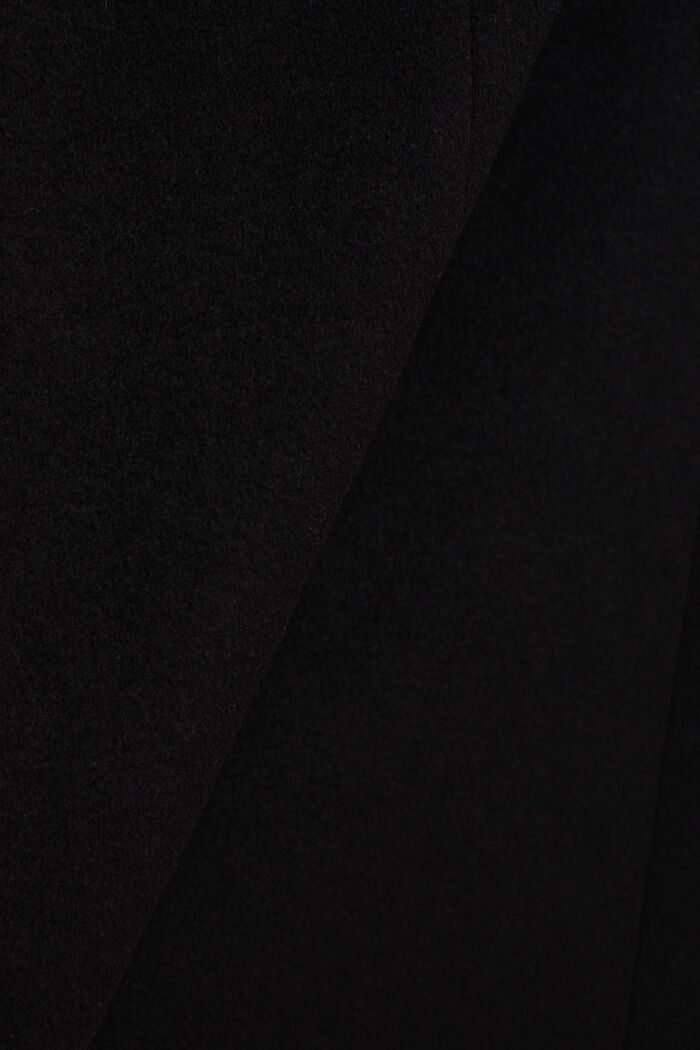 Wool blend coat, BLACK, detail image number 4