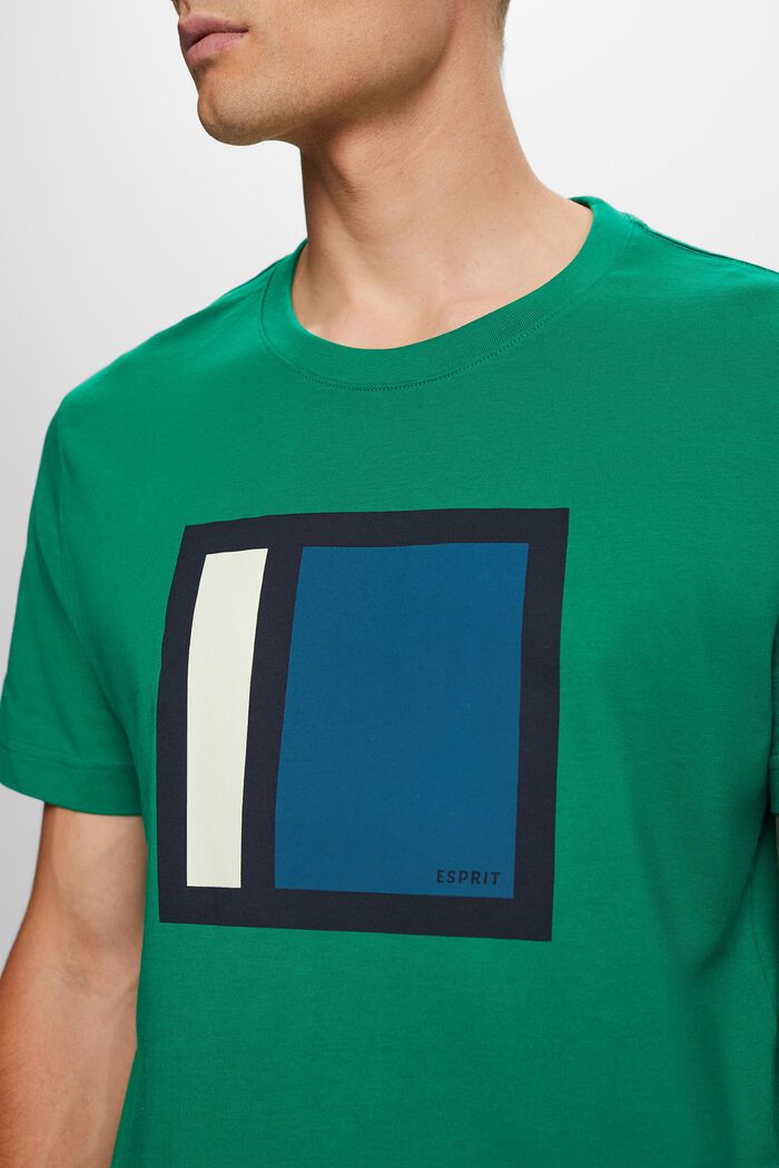 Graphic Cotton Jersey T-Shirt, DARK GREEN, detail image number 2