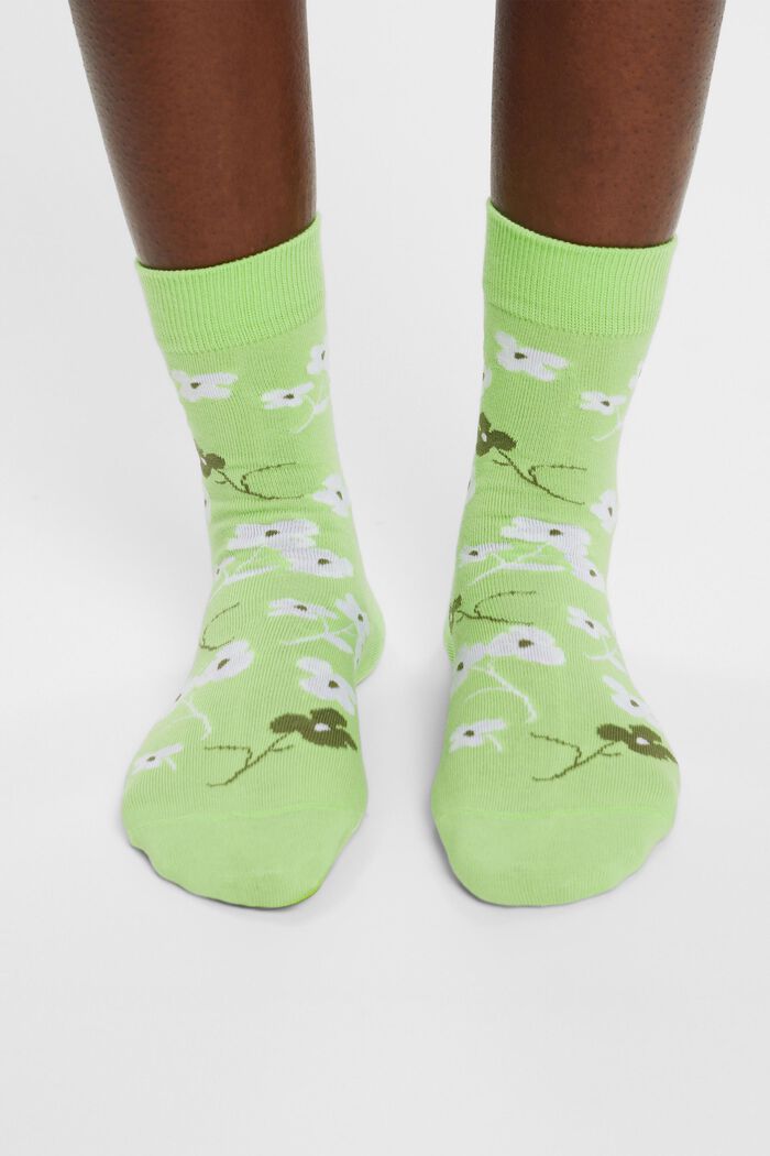 2-Pack Printed Chunky Knit Socks, LIGHT GREEN / GREEN, detail image number 2