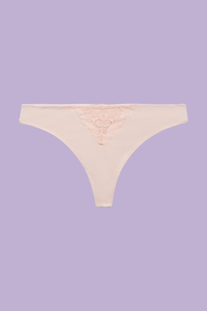 Hipster Lace Brazillian Thong, LIGHT PINK, detail image number 4