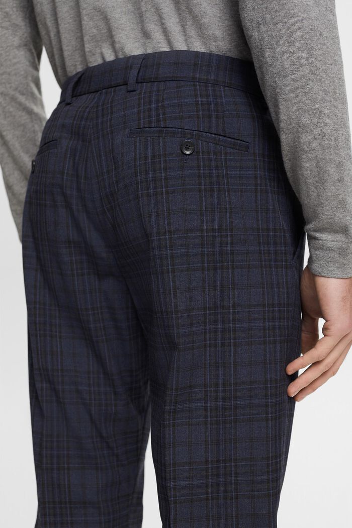 Checkered trousers, DARK BLUE, detail image number 2
