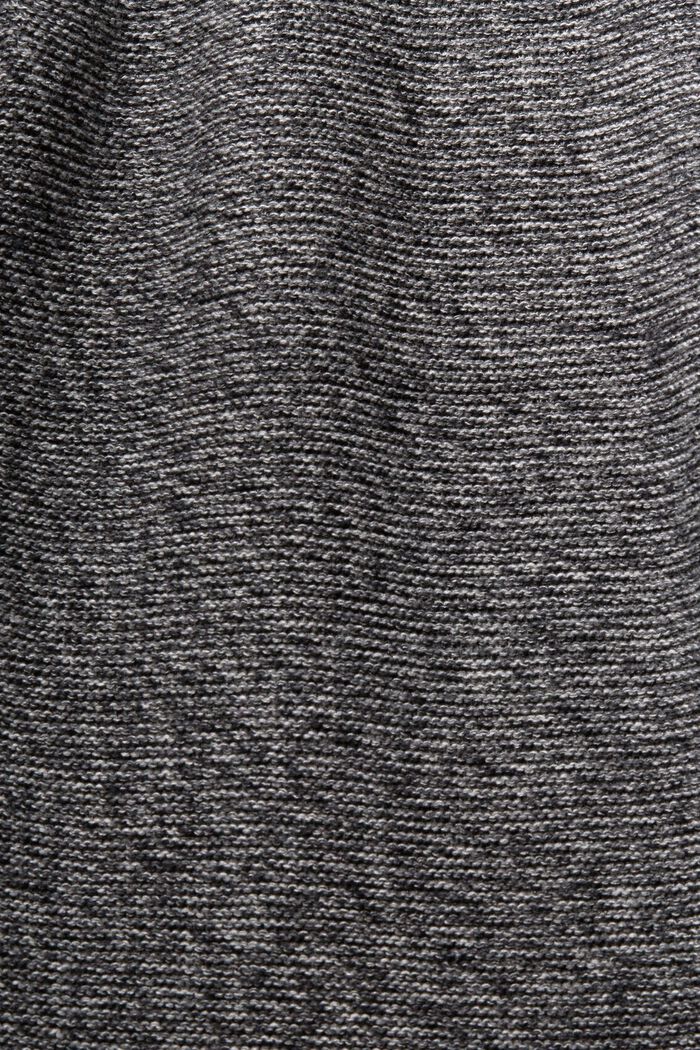 Mottled knitted sweater, BLACK, detail image number 1