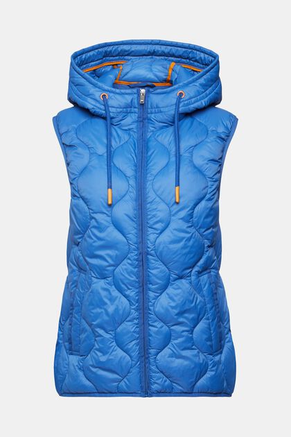Quilted body warmer, BLUE, overview