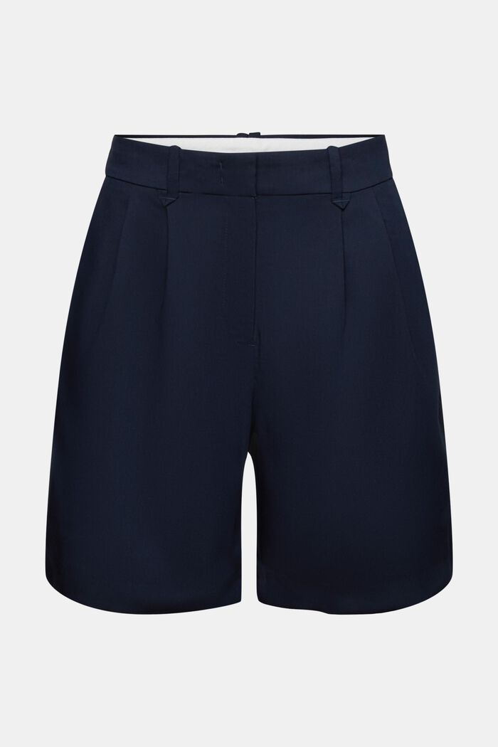 Pleated Bermuda Shorts, NAVY, detail image number 7