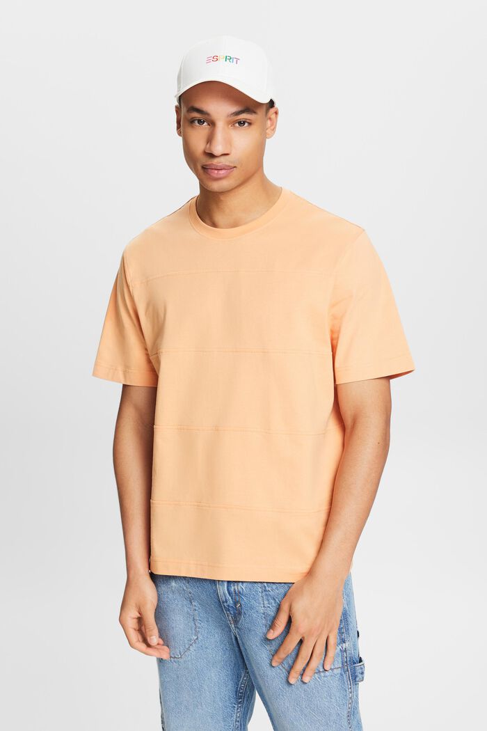 Organic Cotton Long-Sleeve T-Shirt, PASTEL ORANGE, detail image number 0