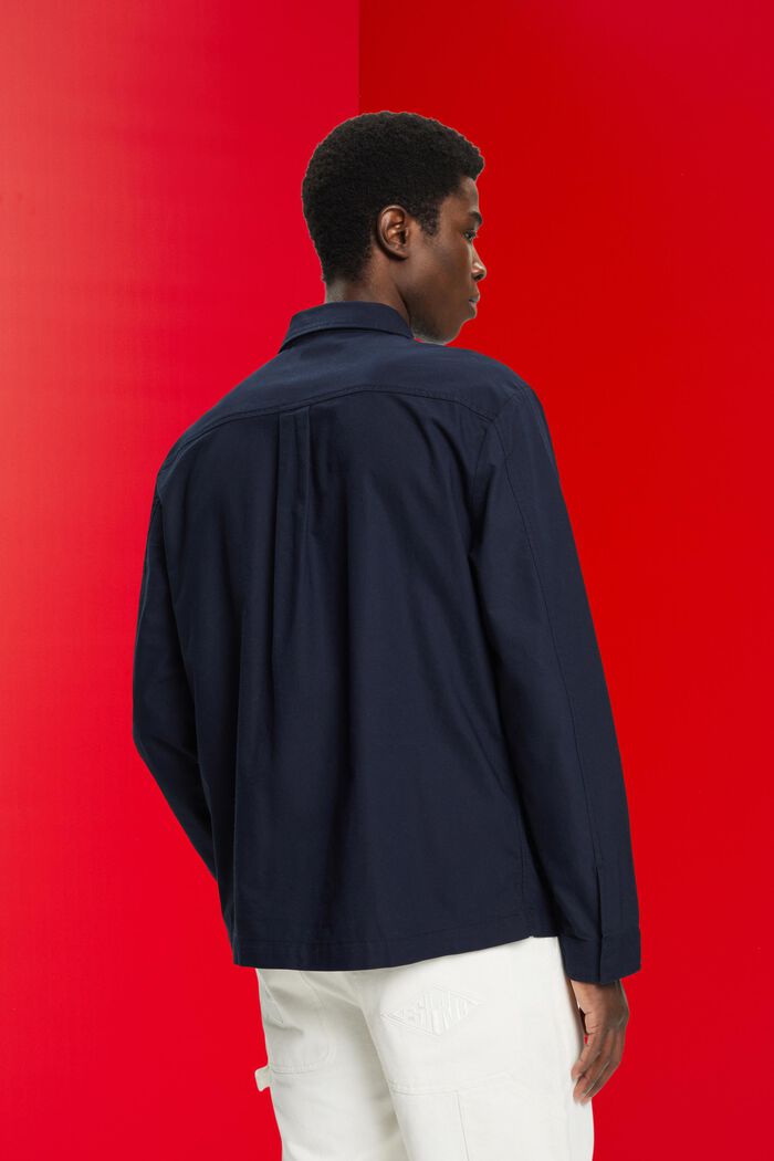 Shacket with flap pockets, NAVY, detail image number 3
