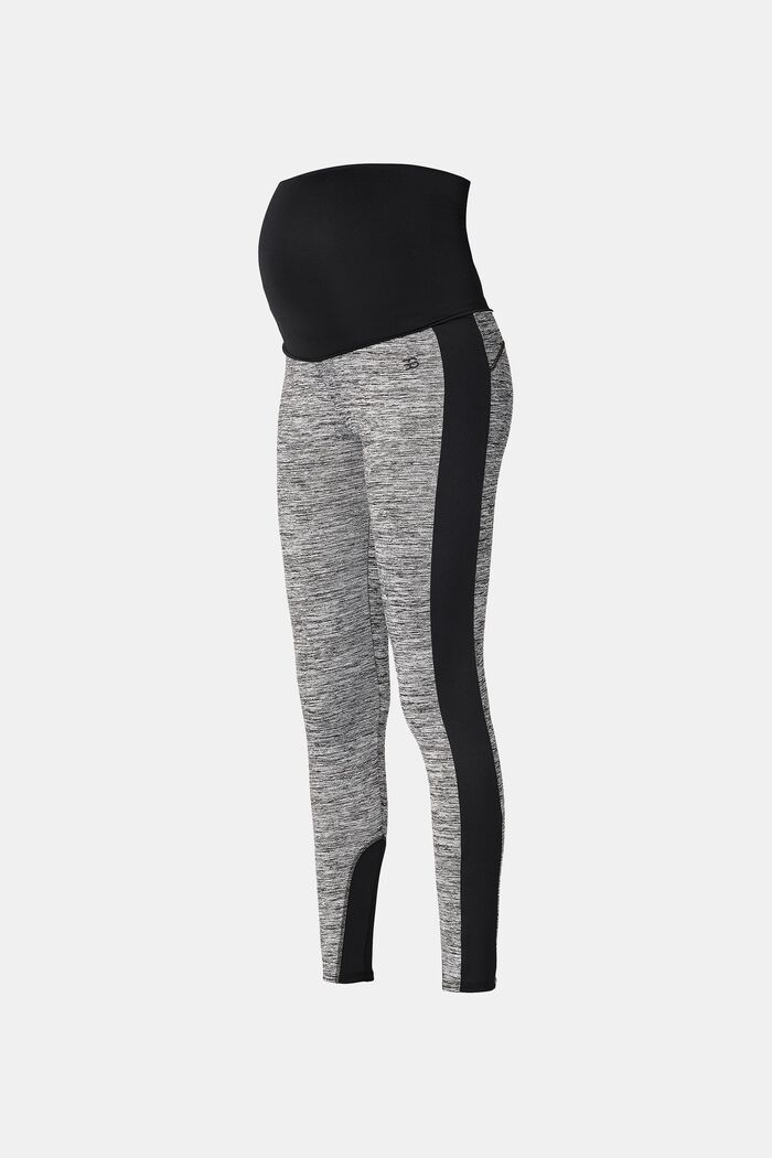 Active leggings with an over-bump waistband, BLACK, detail image number 4