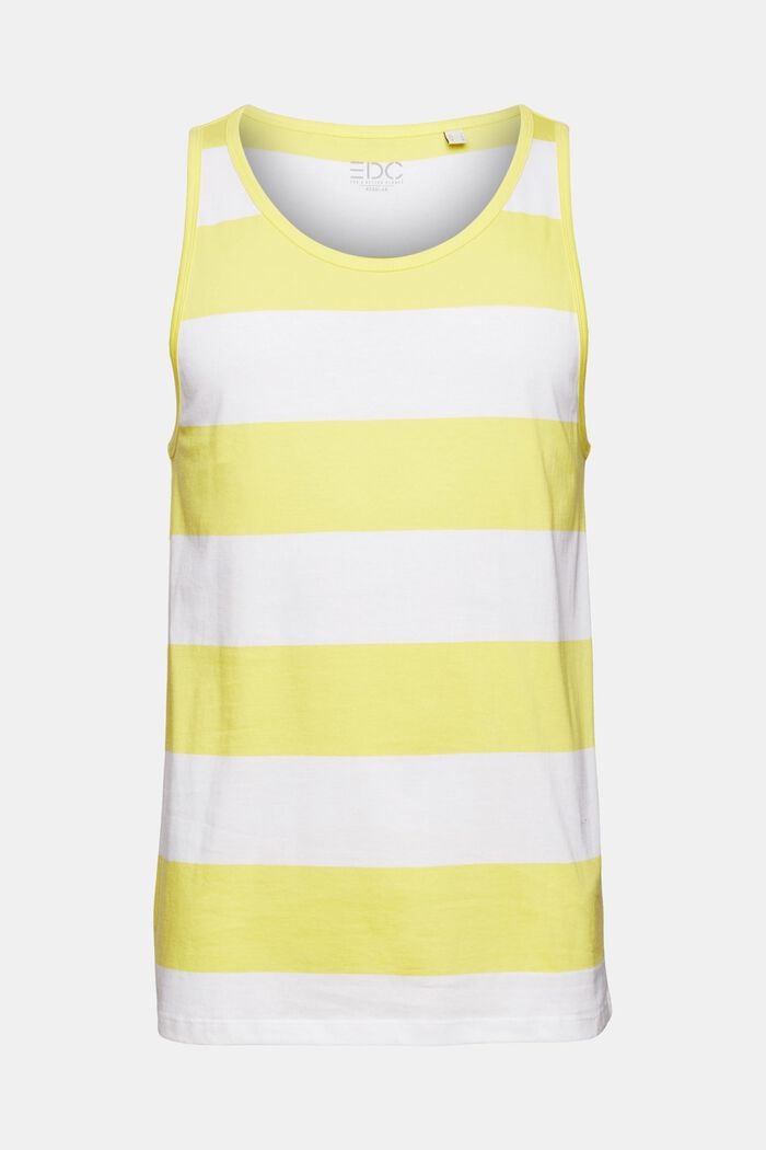 Sleeveless top with stripes