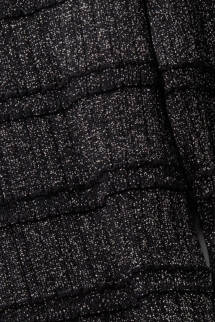 Glitter Mockneck Sweater, LENZING™ ECOVERO™, BLACK, detail image number 5