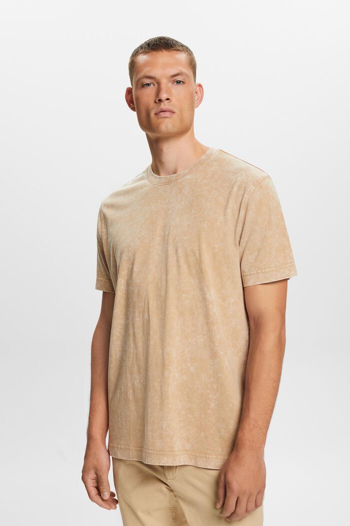 ESPRIT - Stone washed T-shirt, 100% cotton at our online shop