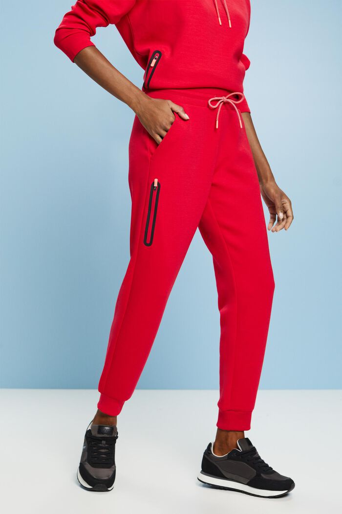 Active Tracksuit Bottoms, LENZING™ ECOVERO™, RED, detail image number 0