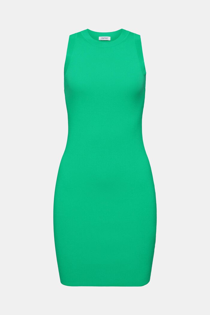 Sleeveless Knit Mini Dress, GREEN, detail image number 6